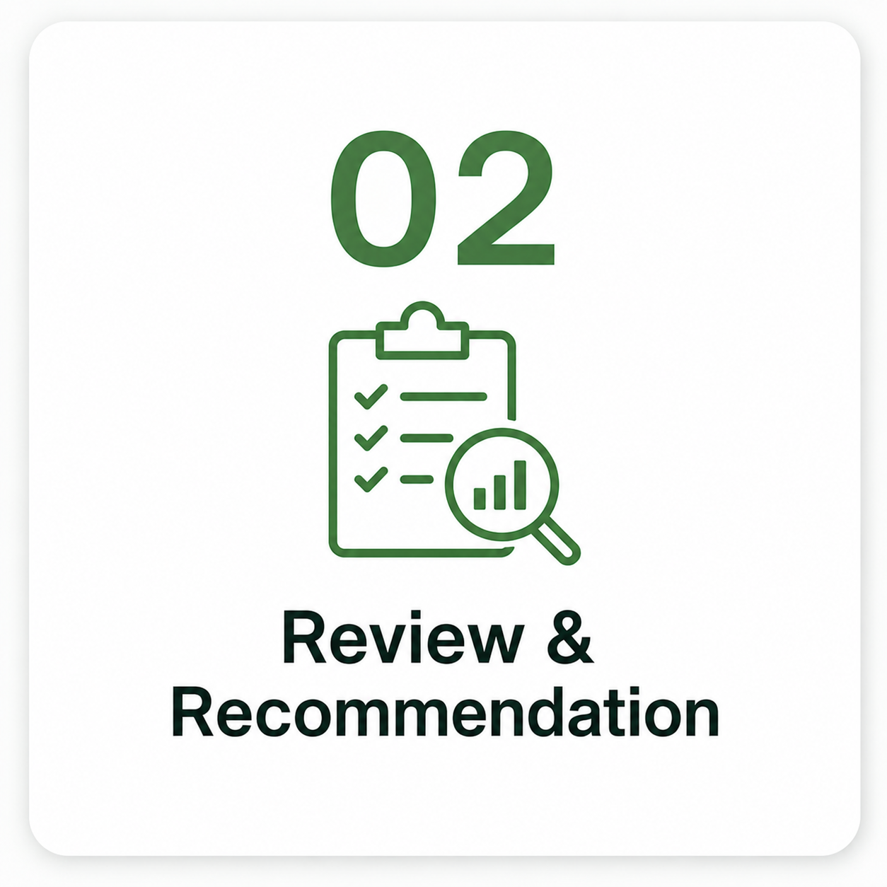 Step 2 of the bookkeeping process Review your current records and provide recommendations for bookkeeping services