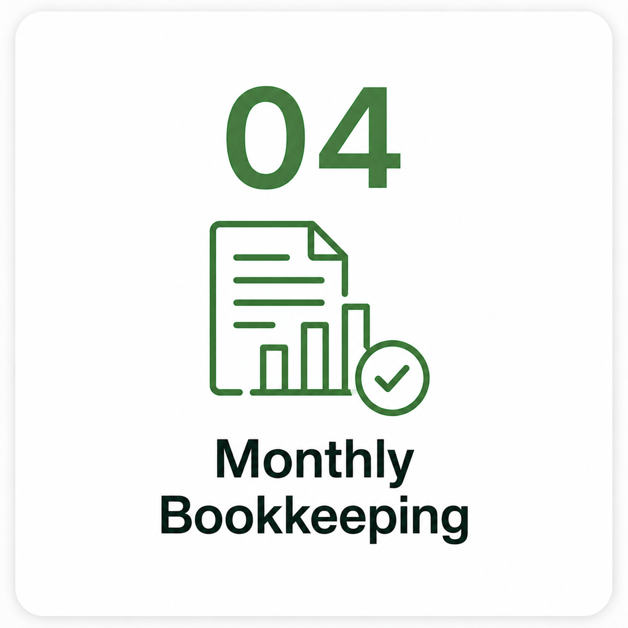 Step 4 of the bookkeeping process Perform monthly bookkeeping and maintain accurate financial records